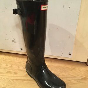 Black Hunter Boot - Adjustable Back with Liner